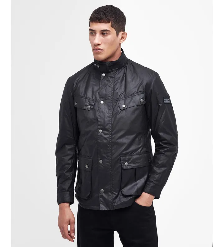 Barbour para hombre. MWX0337 Chaqueta Duke Wax negro (3XL), Casual, Algodón