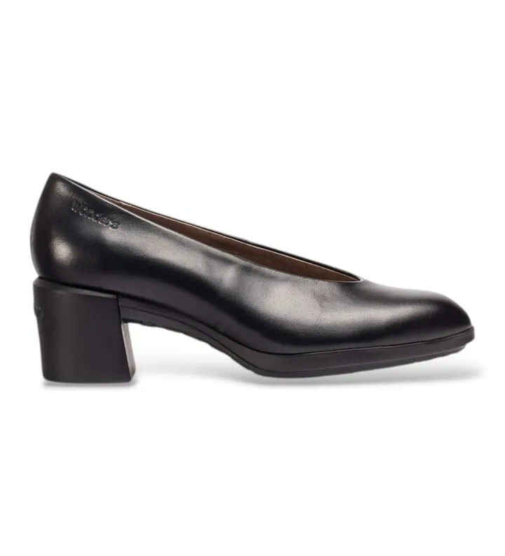 Wonders para mujer. H-6701_2525_5792 Zapatos de Piel Reghost 01 Negro (36), 3 a 5cm, Ninguno, Casual, Clásico