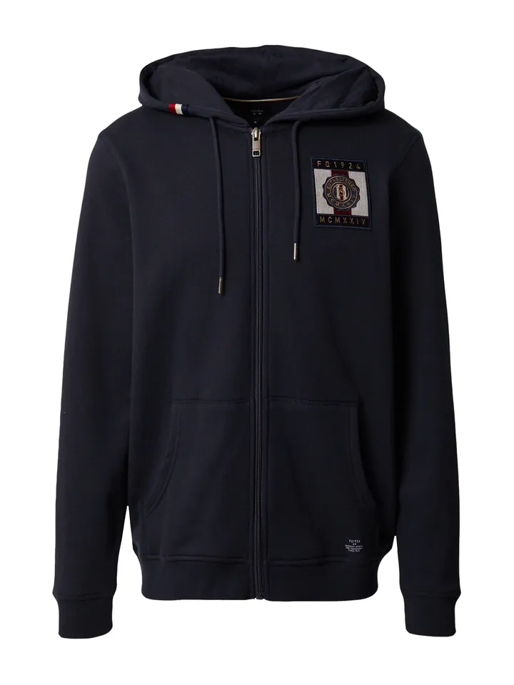FQ1924 Sudadera con cremallera 'William' navy / mezcla de colores