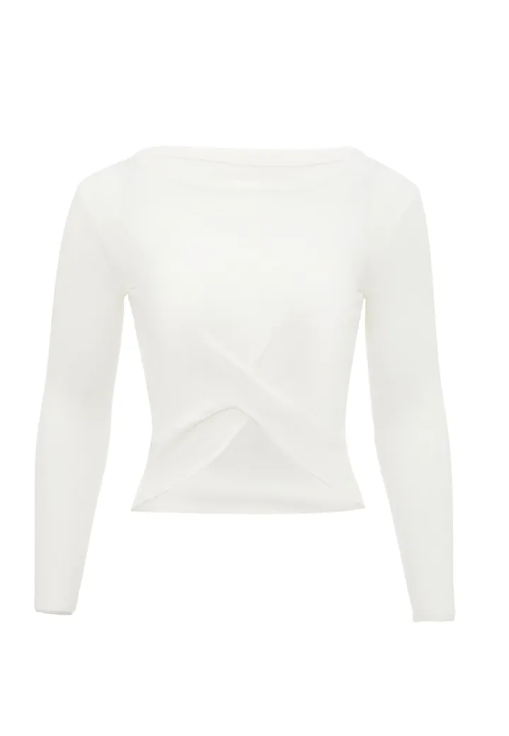leo basics Jersey blanco lana