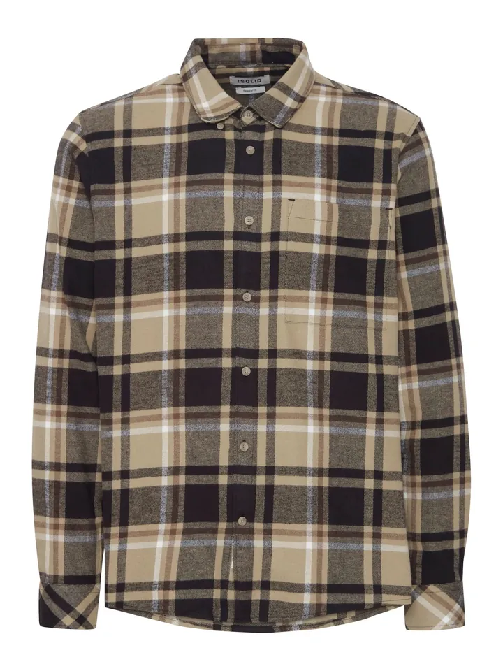 !Solid Camisa 'Craig'  beige / marrón / negro / blanco