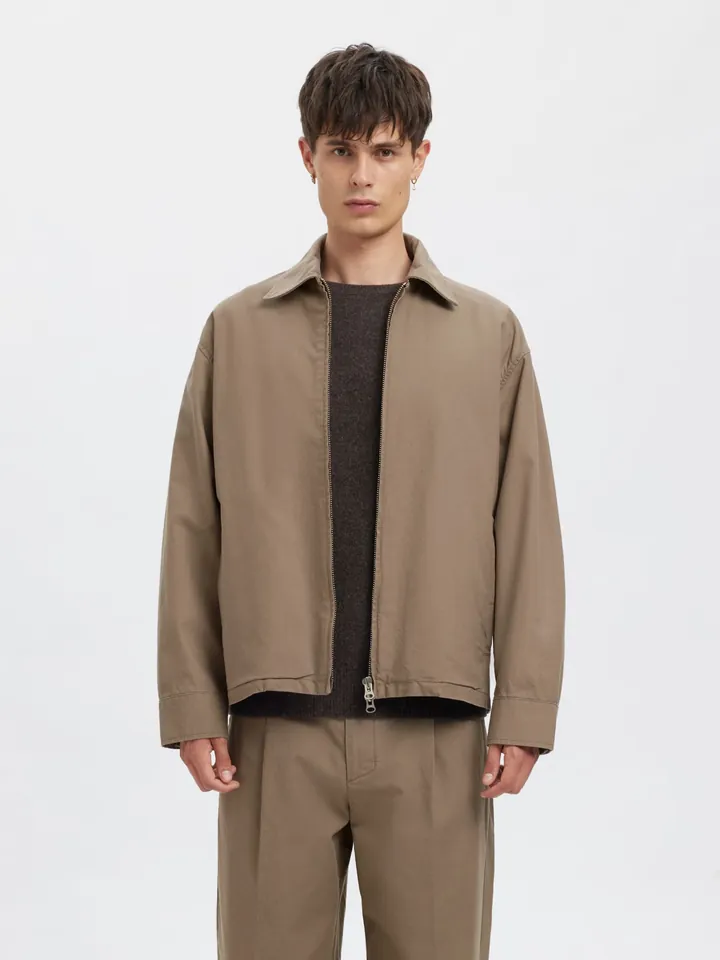SELECTED Chaqueta de entretiempo  taupe