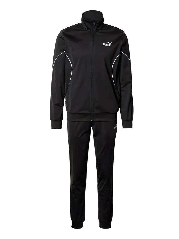 PUMA Chándal 'Poly Piping'  negro / blanco