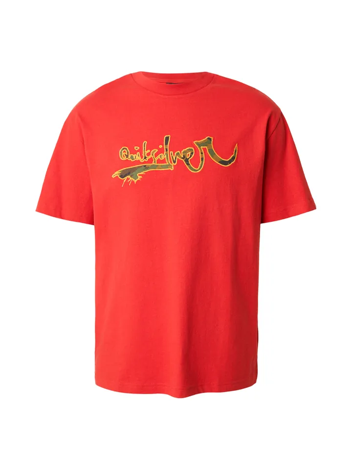QUIKSILVER Camiseta funcional 'VORTEX' umbra / miel / caqui / rojo