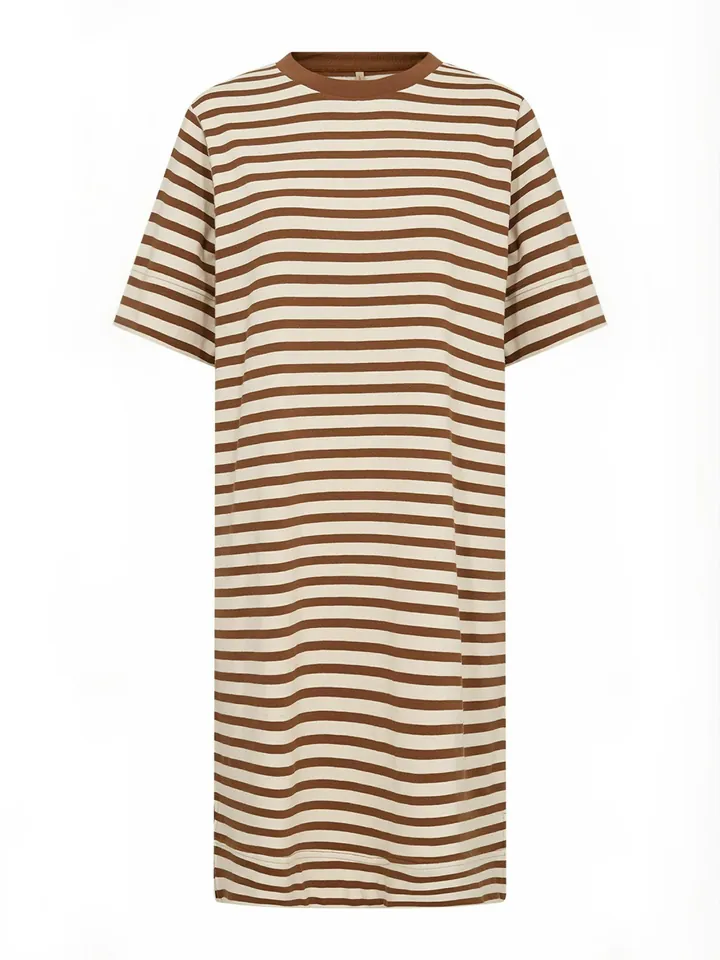 Soyaconcept Vestido 'Fidelia' chocolate / blanco natural