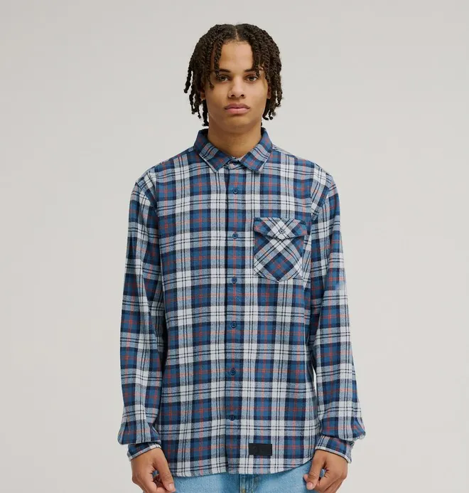 Marshal Flannel - Camisa de manga larga Azul Hombre
