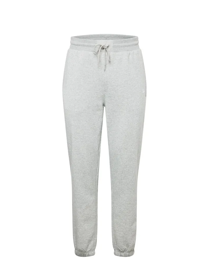 NEW ERA Pantalón 'ESSENTLS' gris moteado / blanco