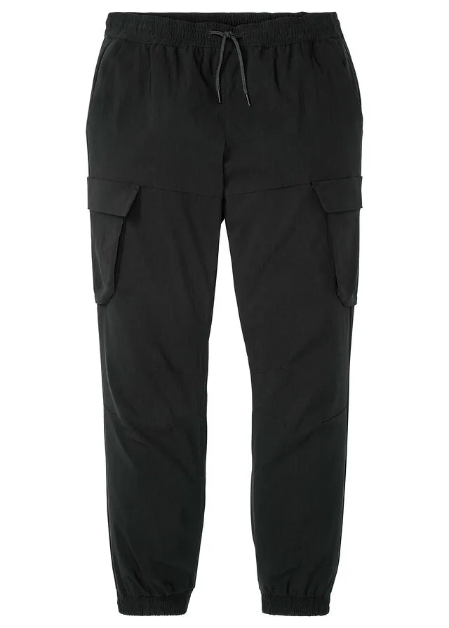Pantalón elástico sin cierre con bolsillos tipo cargo y corte holgado