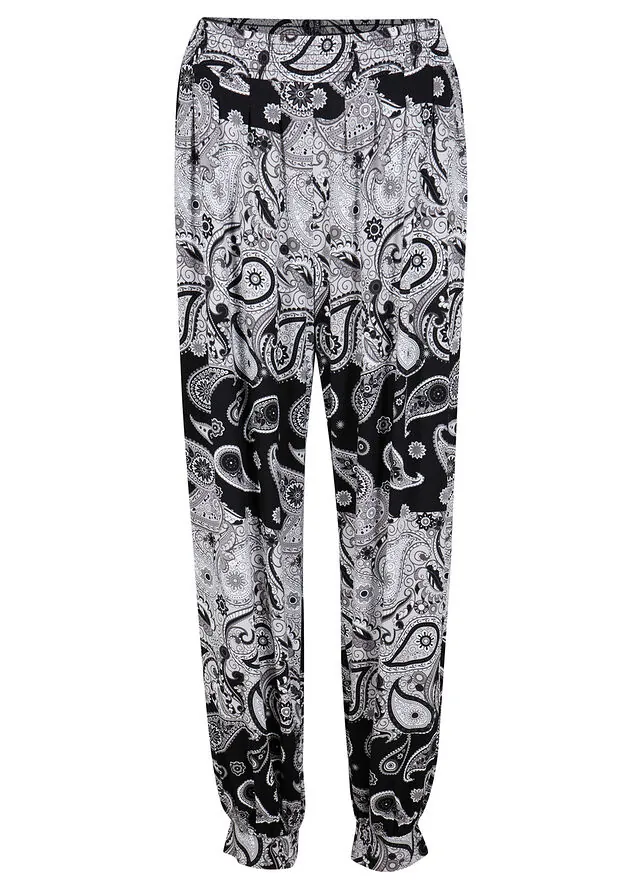 Pantalón harem de punto de mezcla de viscosa fluida