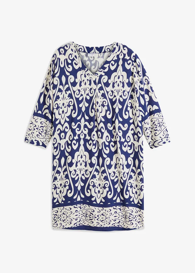 Vestido tipo túnica de viscosa fluida