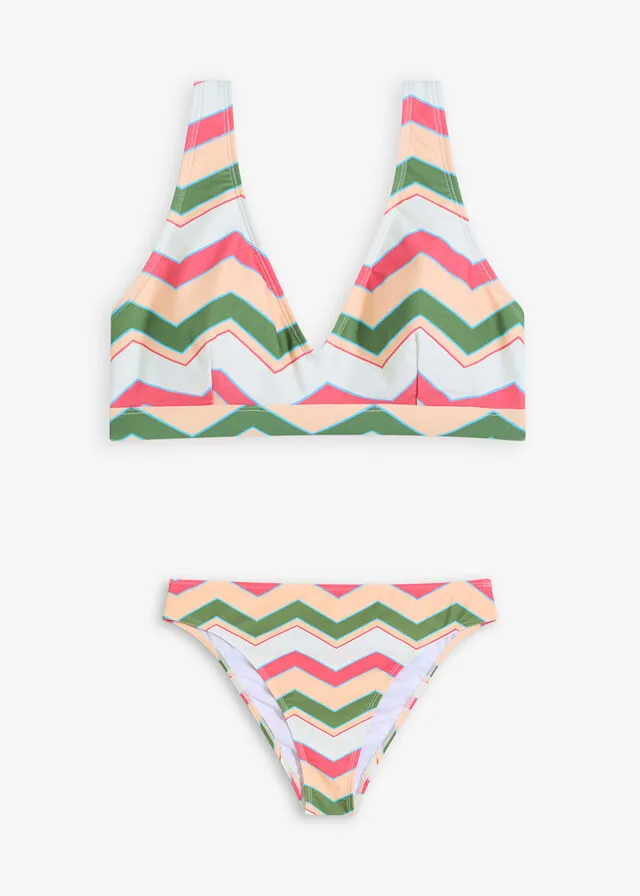 Bikini bustier (2 piezas) con escote en V