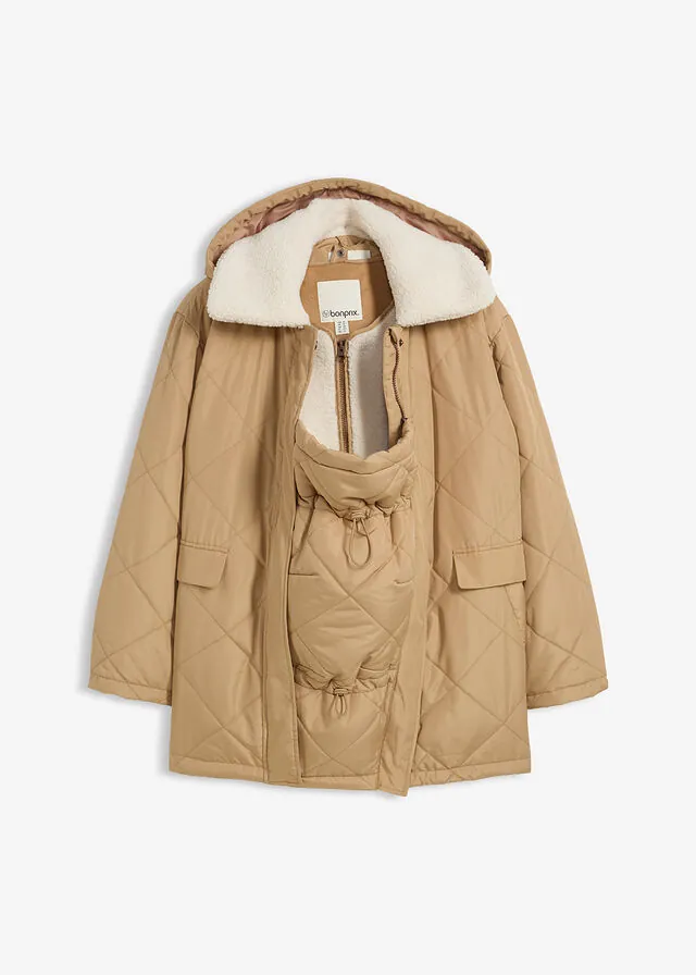 Chaqueta premamá de porteo 6 en 1 con chaleco desmontable
