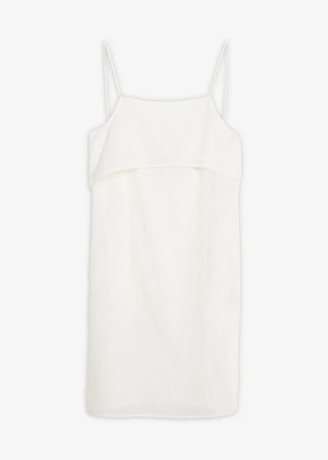 Vestido corto con un bonito bordado de lentejuelas