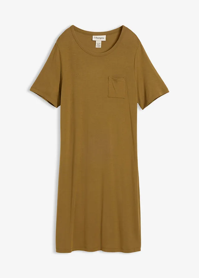 Vestido camisero de suave mezcla de viscosa
