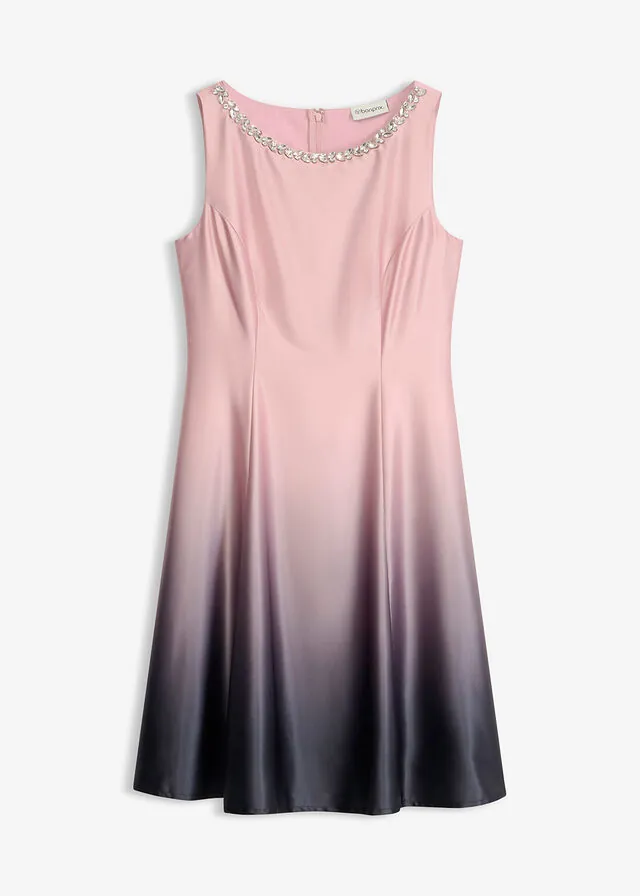 Vestido corto de satén brillante