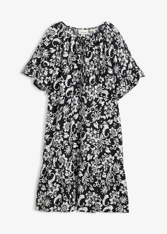 Vestido tipo túnica de mezcla de viscosa suave