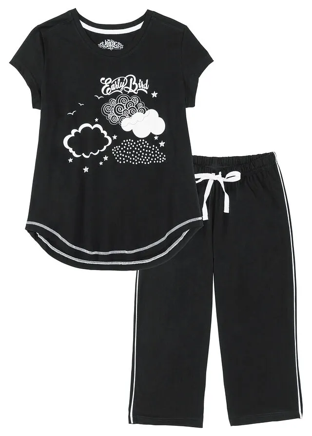 Pijama capri de algodón orgánico puro