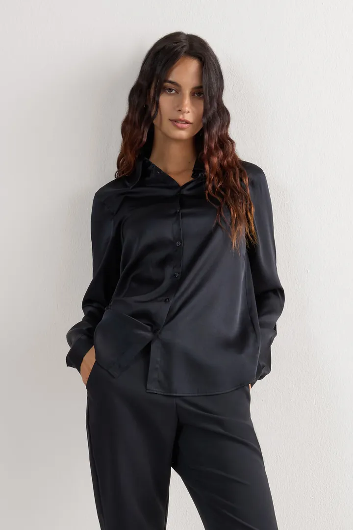 Intimissimi Camisa de Seda Mujer Azul Tamaño L