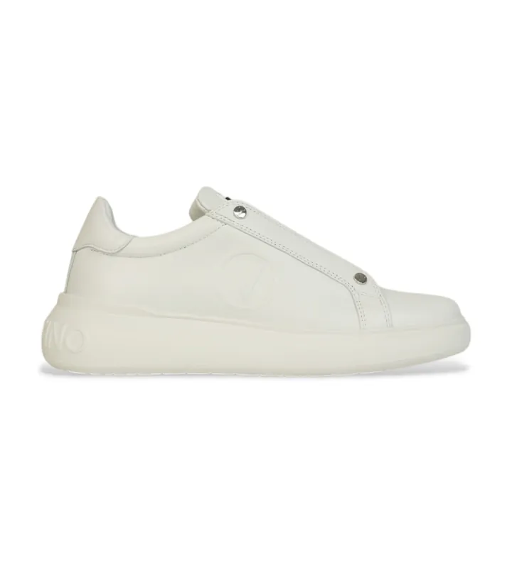 Valentino para mujer. 95B2311VIT Zapatillas de Piel Bounce blanco (36), Plano, Cordones, Casual
