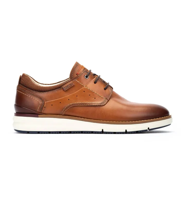 Pikolinos para hombre. M1A-4276C1 Zapatos de Piel Manacor marrón (40), Plano, Cordones, Casual