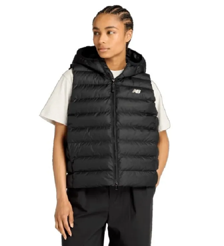 New Balance para mujer. WO53508 Chaleco Sport Essentials negro (L), Casual, Poliéster