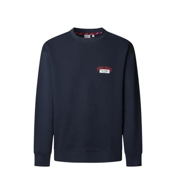 Pepe Jeans para hombre. PM5800014 Sudadera Mason marino (L), Casual, Algodón