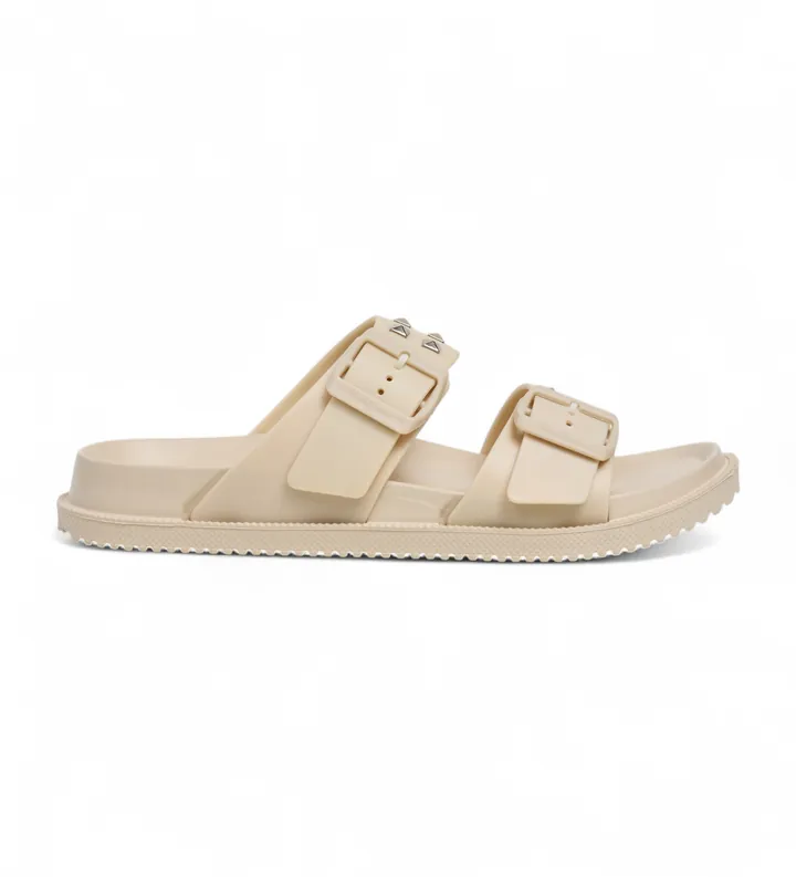Pepe Jeans para mujer. PLS700005 Sandalias Ocean Studs blanco roto (36), Plano, Ninguno, Casual, Beachwear