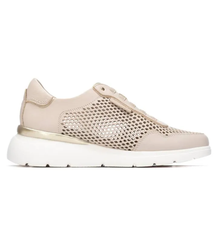 Carmela para mujer. 16321102-BEIGE Zapatillas 163211 beige (36), Plano, Cordones, Casual