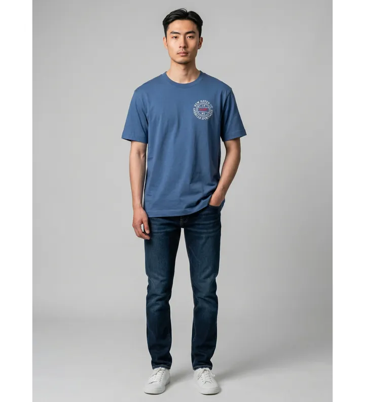 Gant para hombre. 2003402 Camiseta Graphic azul (L), Casual, Algodón, Manga corta