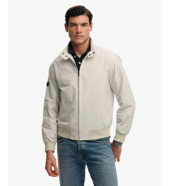 Superdry para hombre. M5012343A Chaqueta Harrington Classic beige (XL), Casual, Algodón, Poliéster
