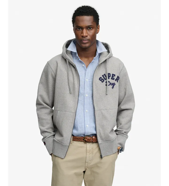 Superdry para hombre. M2014479A Sudadera Vintage Athletic gris (3XL), Casual, Algodón