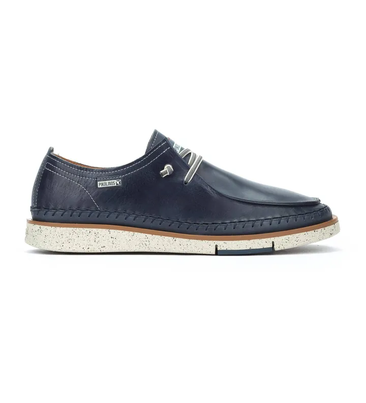 Pikolinos para hombre. M6L-4274C1 Zapatos de piel San Juan azul (41), Plano, Cordones, Casual