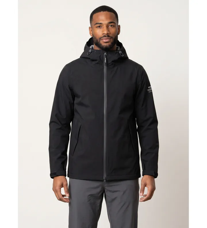 ECOALF para hombre. MCMGAJKDILUV0434W26-319 Chaqueta Diluvio negro (L), Casual, Poliéster Reciclado