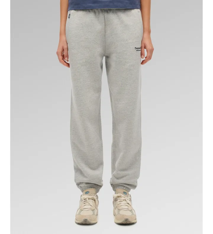 Superdry para mujer. W7011098A Pantalón Jogger Essential Logo Cuff gris (L), Casual, Algodón