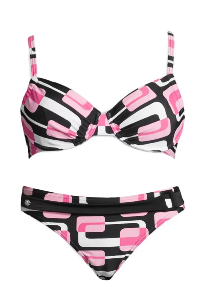 KangaROOS Bikini  rosa / negro