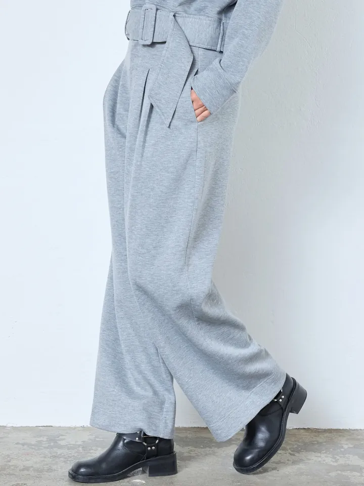 co'couture Pantalón ' LanceCC Pleat ' gris moteado