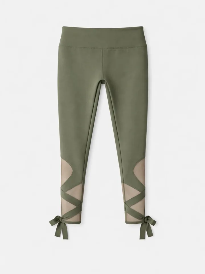 LEAFLETIC Leggings 'Leafletic Woman`s Short Length Tail Legging' verde