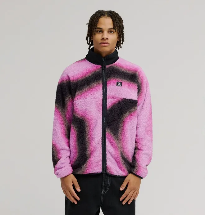 Lynx - Polar de sherpa con cremallera Rosa Unisex