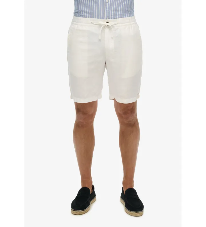 Superdry para hombre. M7110455A Short de lino Merchant Store blanco (L), Casual