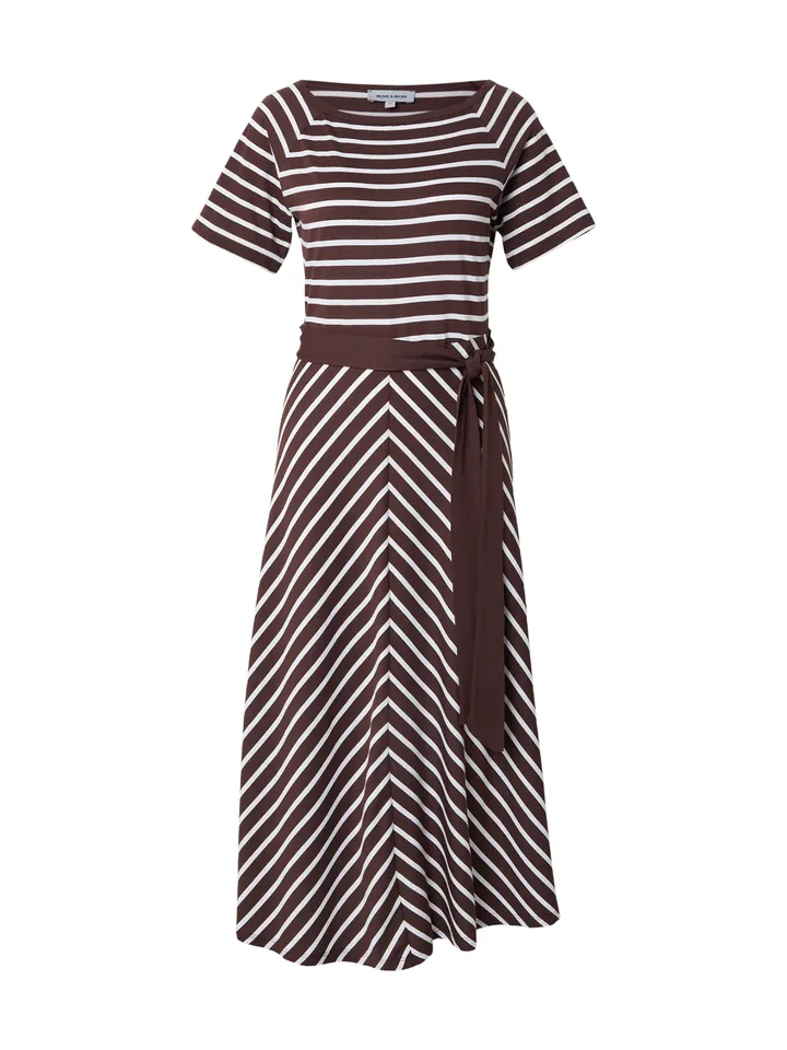 MORE & MORE Vestido chocolate / blanco