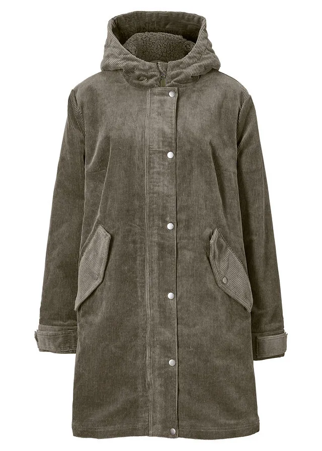 Parka de pana con forro suave