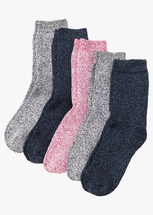 Calcetines térmicos de rizo (5 unidades) con algodón orgánico