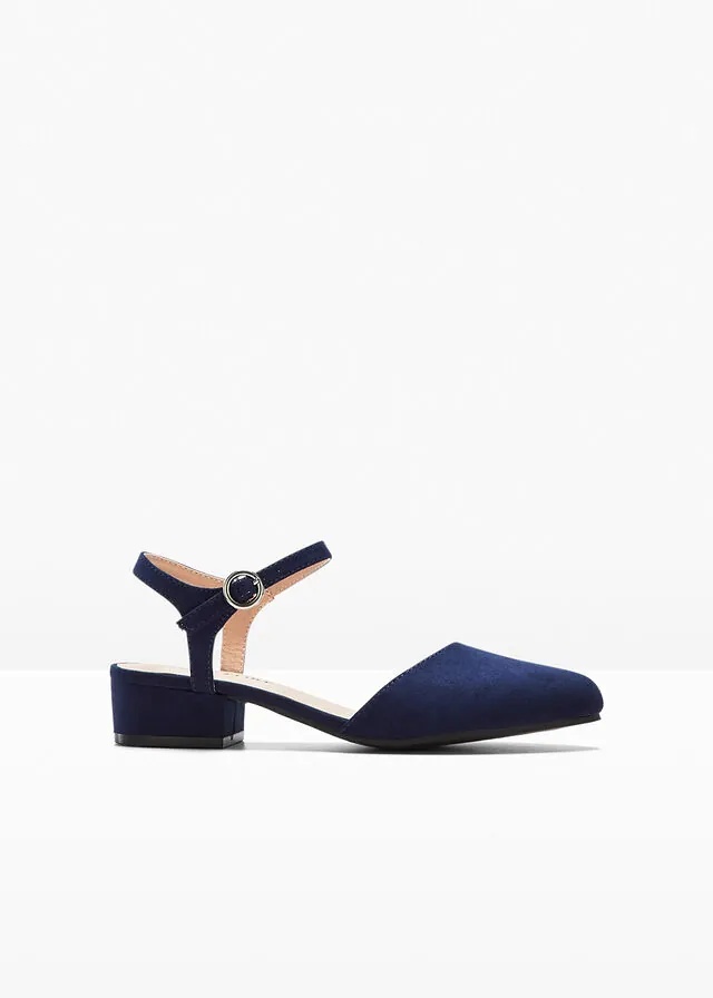 Zapatos con talón al descubierto y tacón bajo