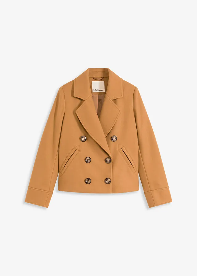 Chaqueta corta con aspecto de lana