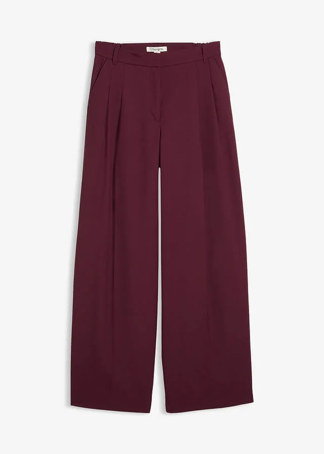 Pantalón con pinzas, cinturilla cómoda y abertura
