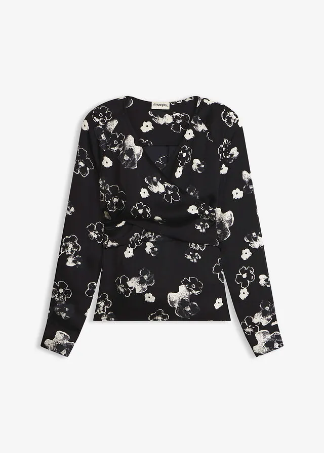 Blusa de satén fluido