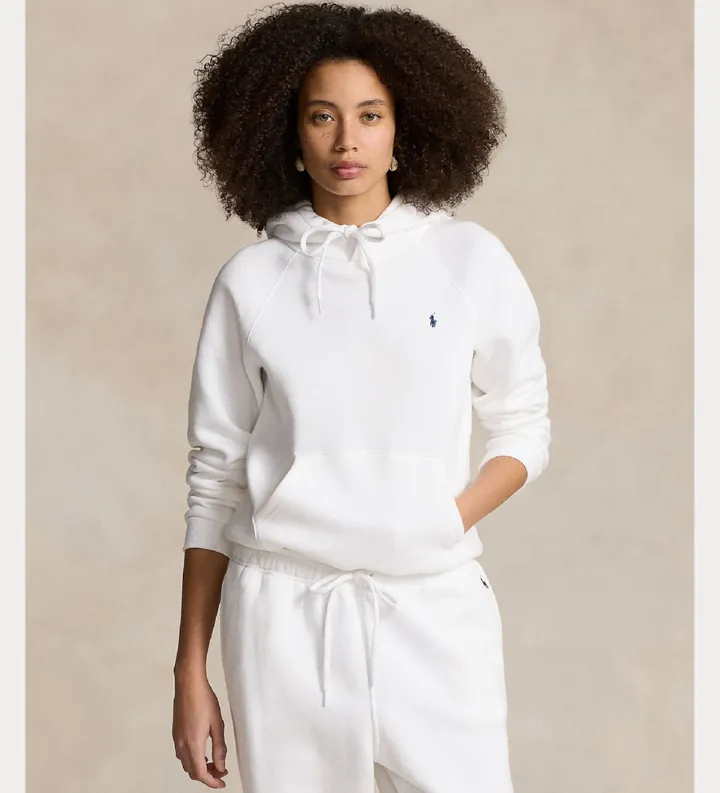 Polo Ralph Lauren para mujer. 211943007001 Sudadera casual blanco (L), Algodón
