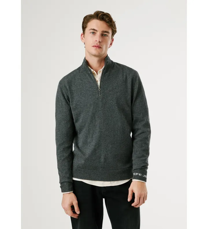 Pepe Jeans para hombre. PM7000012 Jersey Andre Mock gris (L), Casual, Algodón