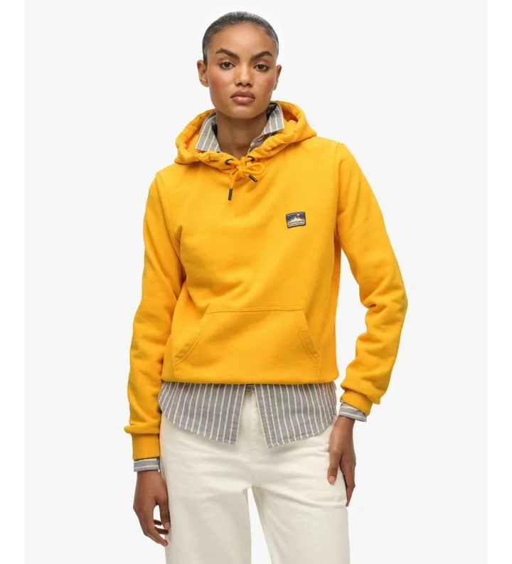 Superdry para mujer. W2012557A Sudadera Great Outdoors Emb Relax amarillo (16), Casual, Algodón