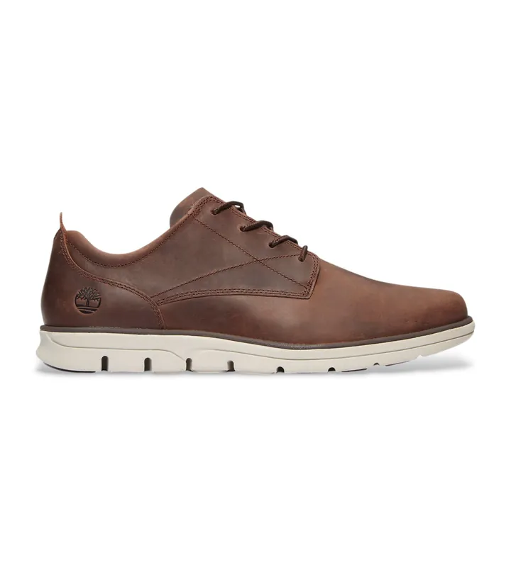 Timberland para hombre. TB0A2A3PV131 Zapatillas de piel de caña baja con cordones Bradstreet marrón (40), Plano, Casual